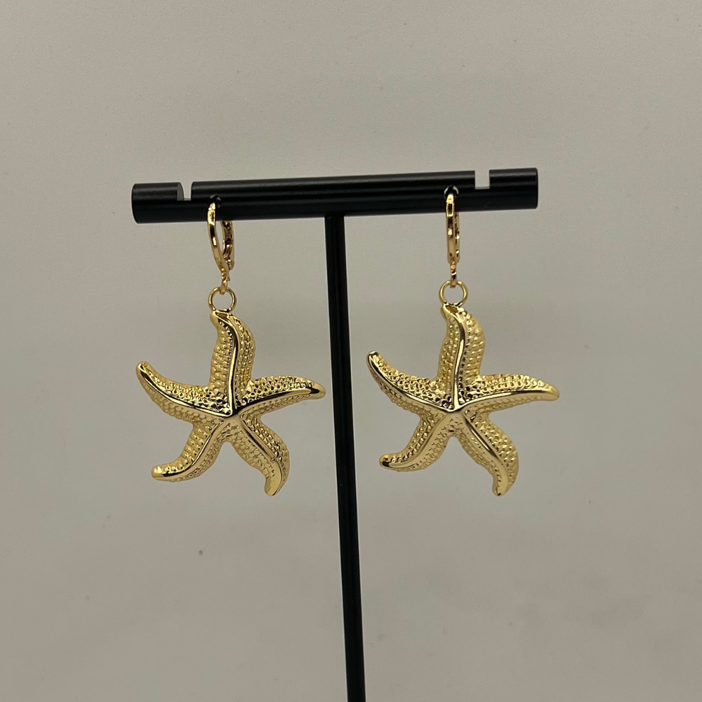 Gold Starfish Earrings