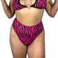 Pink Electric Zebra High Waisted Bottoms