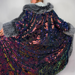 Midnight Smoke Sequin Coat