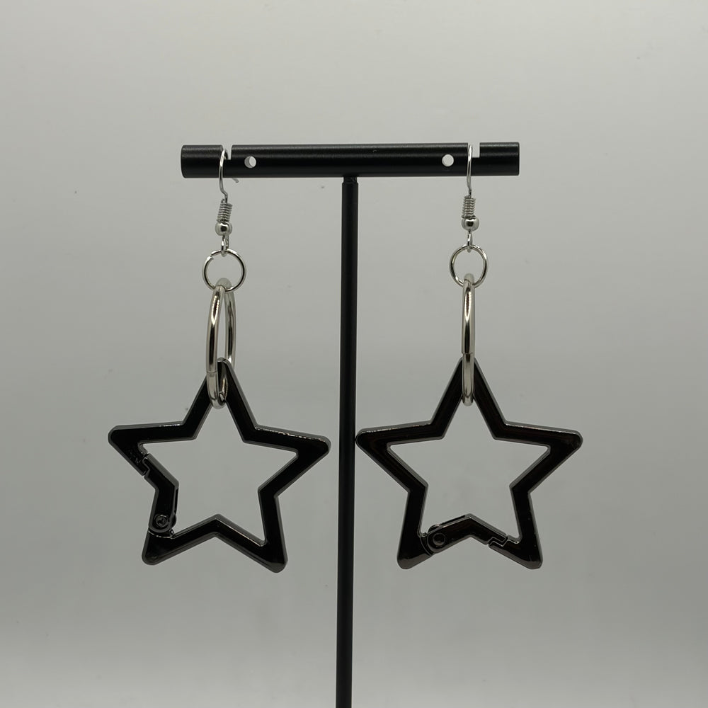I'm a STAR Earrings Gunmetal