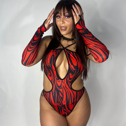 Enter the Voyd Crossed Body Suit