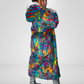 Rainbow Swirl Faux Fur Coat