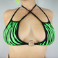 Electric Zebra Green Cross Top