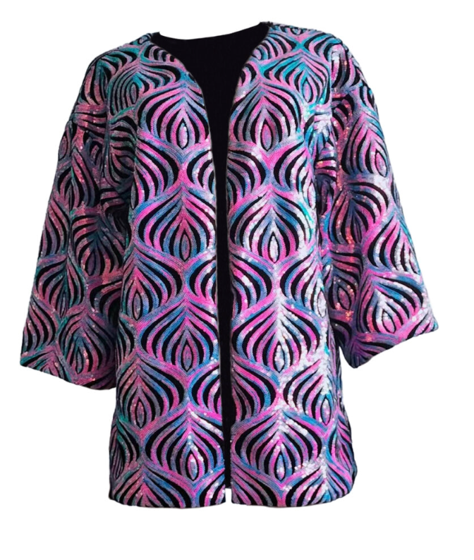 Iridescent Sequin Duster