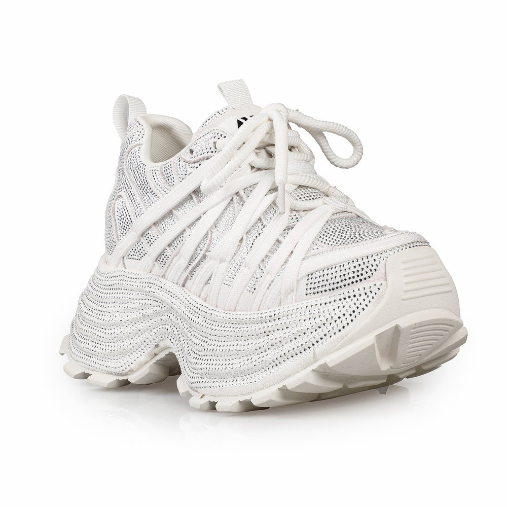 Silver Glitz Platform Sneakers