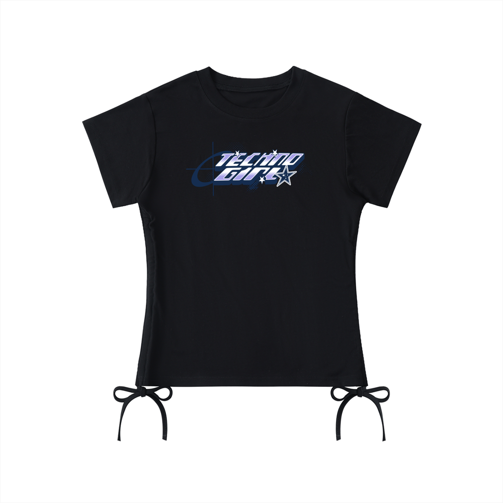 Techno Girl Drawstring Top