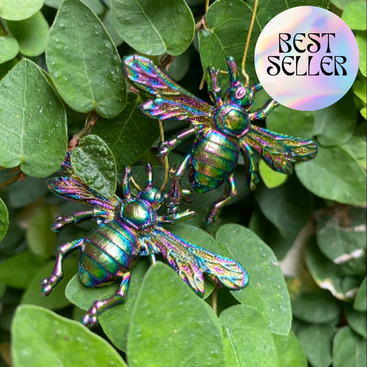 Psychedelic Bee Earrings