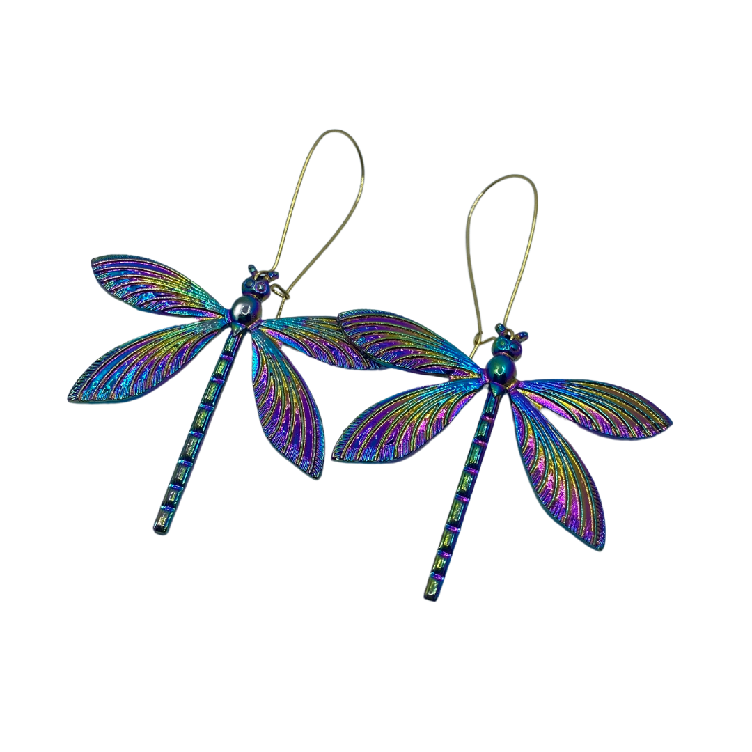 Psychedelic Dragonfly Earrings