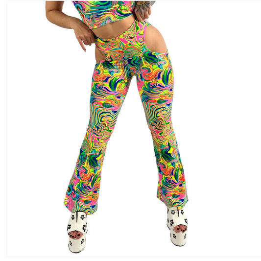 Trippin' Balls Cut Out Flare Pants
